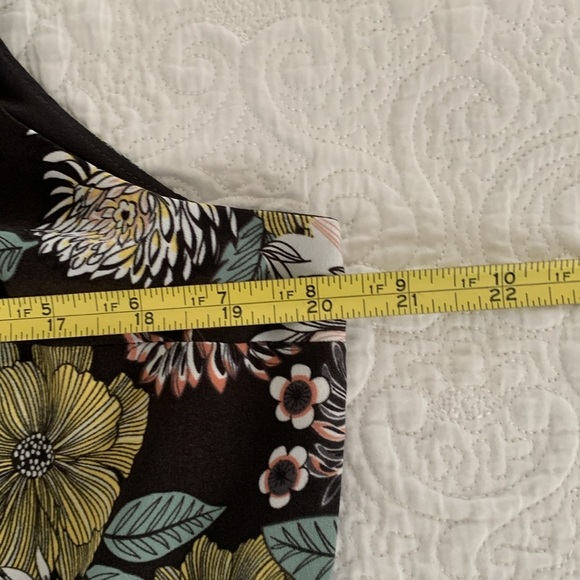 LOFT Floral Boho Maxi Column DRESS size 14 summer vacation travel brown cottage - Picture 9 of 12